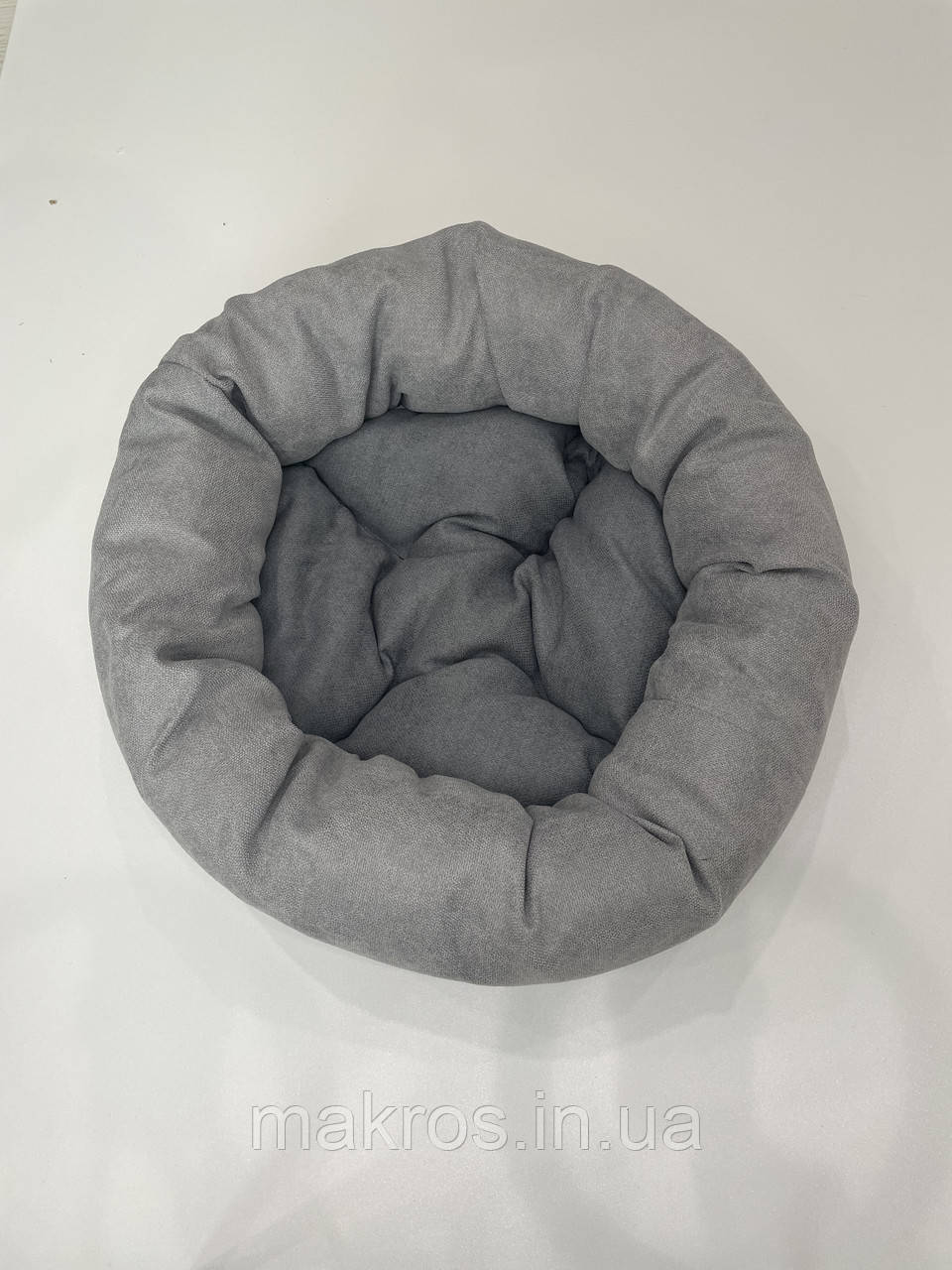 Лежак для котів і собак SKYPUFF 60 см Light Gray + Gray