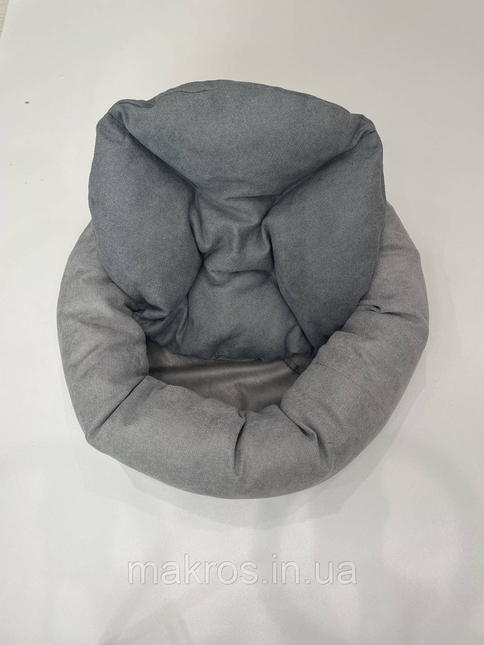 Лежак для котів і собак SKYPUFF 80 см Light Gray + Gray, фото 1