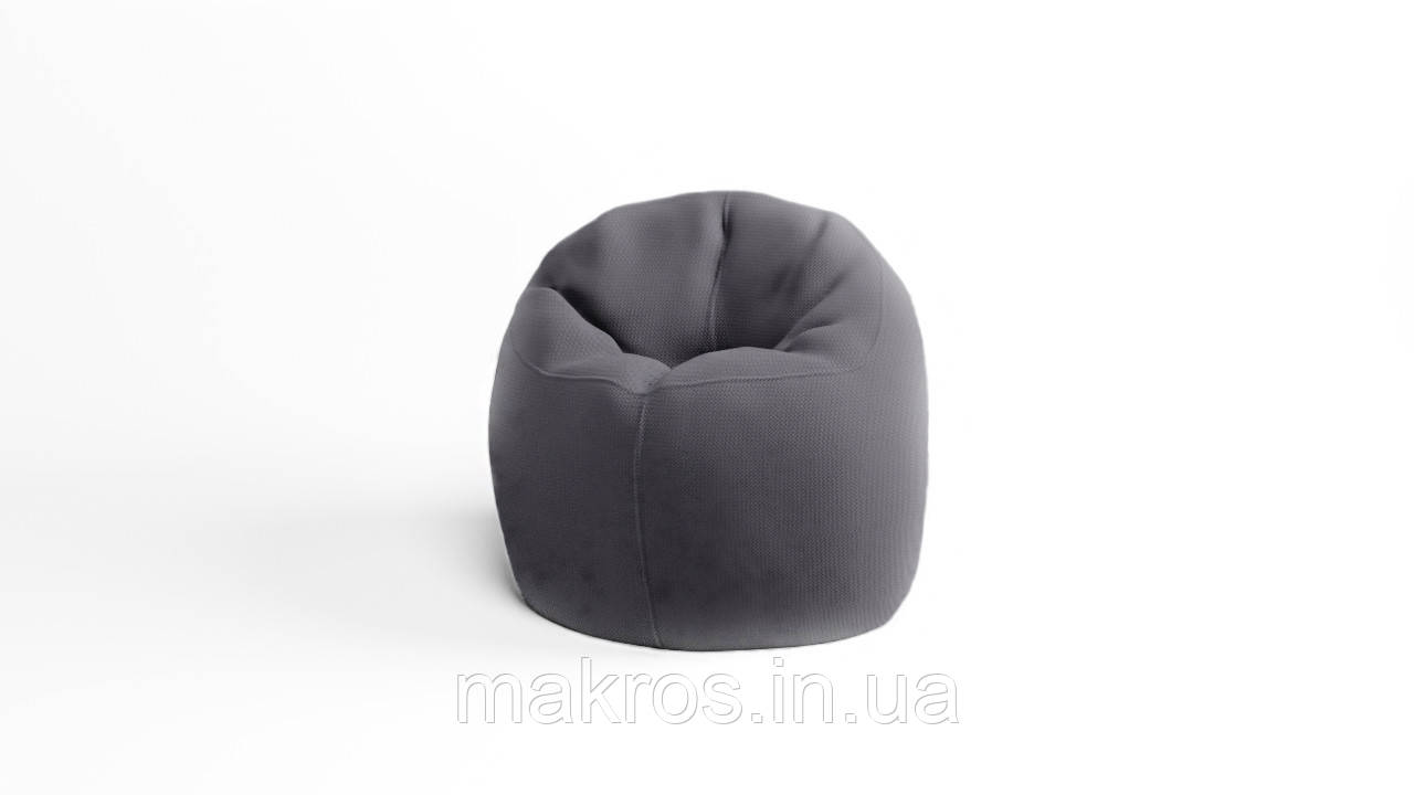 Крісло - мішок SkyPuff Хмаринка 100 см Велюр Energy Cool Grey