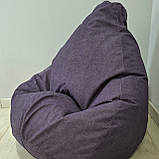 Крісло-мішок SkyPuff груша , MEGA XXXL - 160х120 Велюр ORLANDO Violet, фото 5