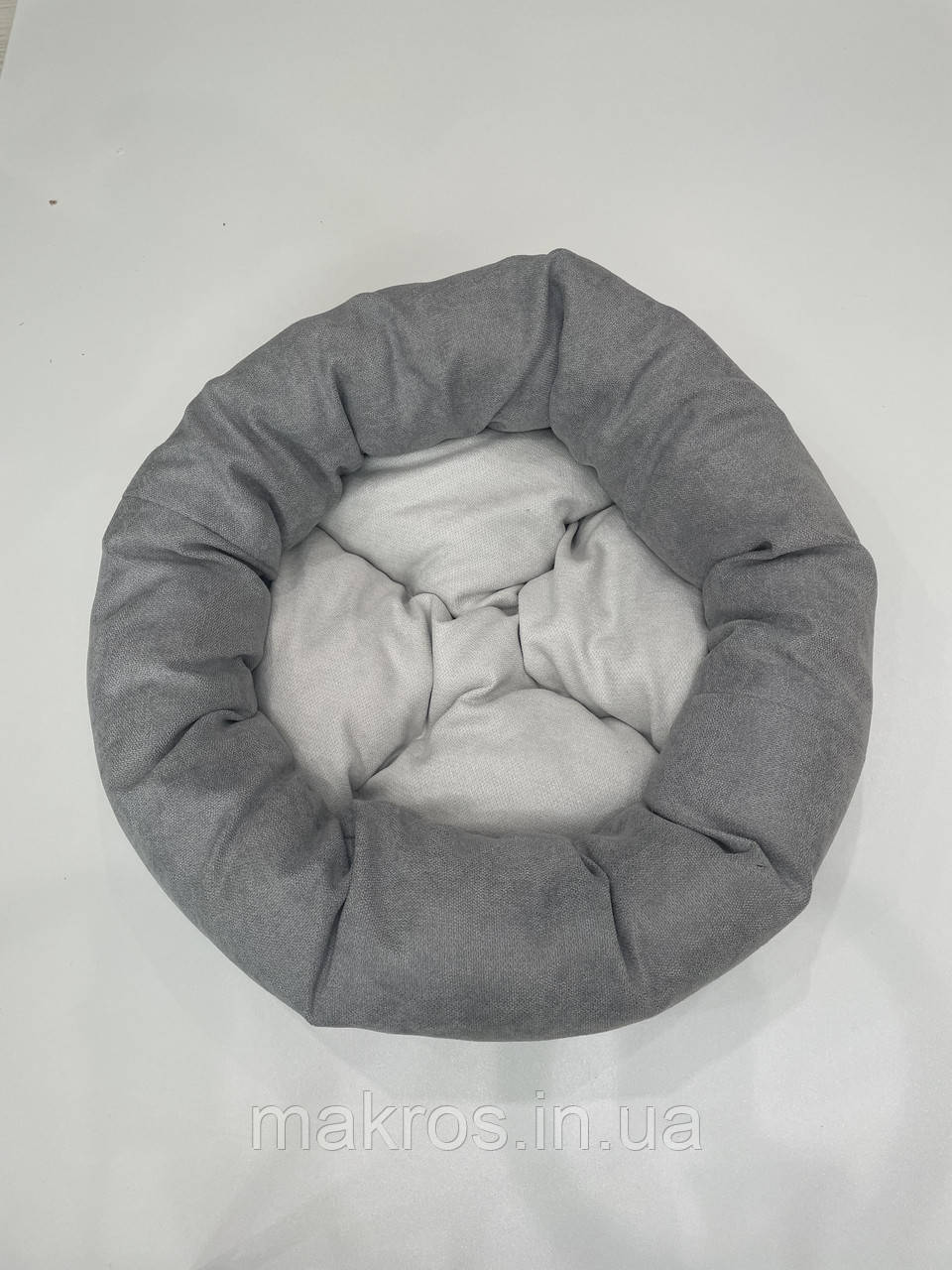 Лежак для котів і собак SKYPUFF 50 см Light Gray + White, фото 1