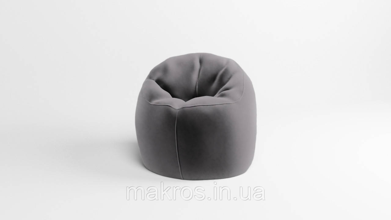 Крісло - мішок SkyPuff Хмаринка 85 см Велюр Florida Dark Gray