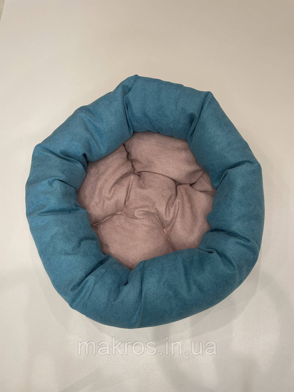 Лежак для котів і собак SKYPUFF 60 см Teal + Dusty Rose