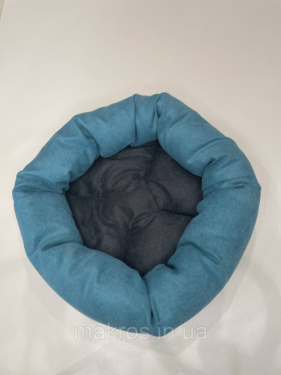 Лежак для котів і собак SKYPUFF 80 см Teal + Graphite