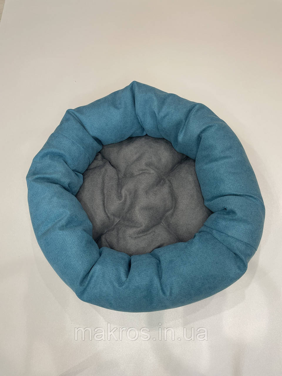 Лежак для котів і собак SKYPUFF 60 см Teal + Gray