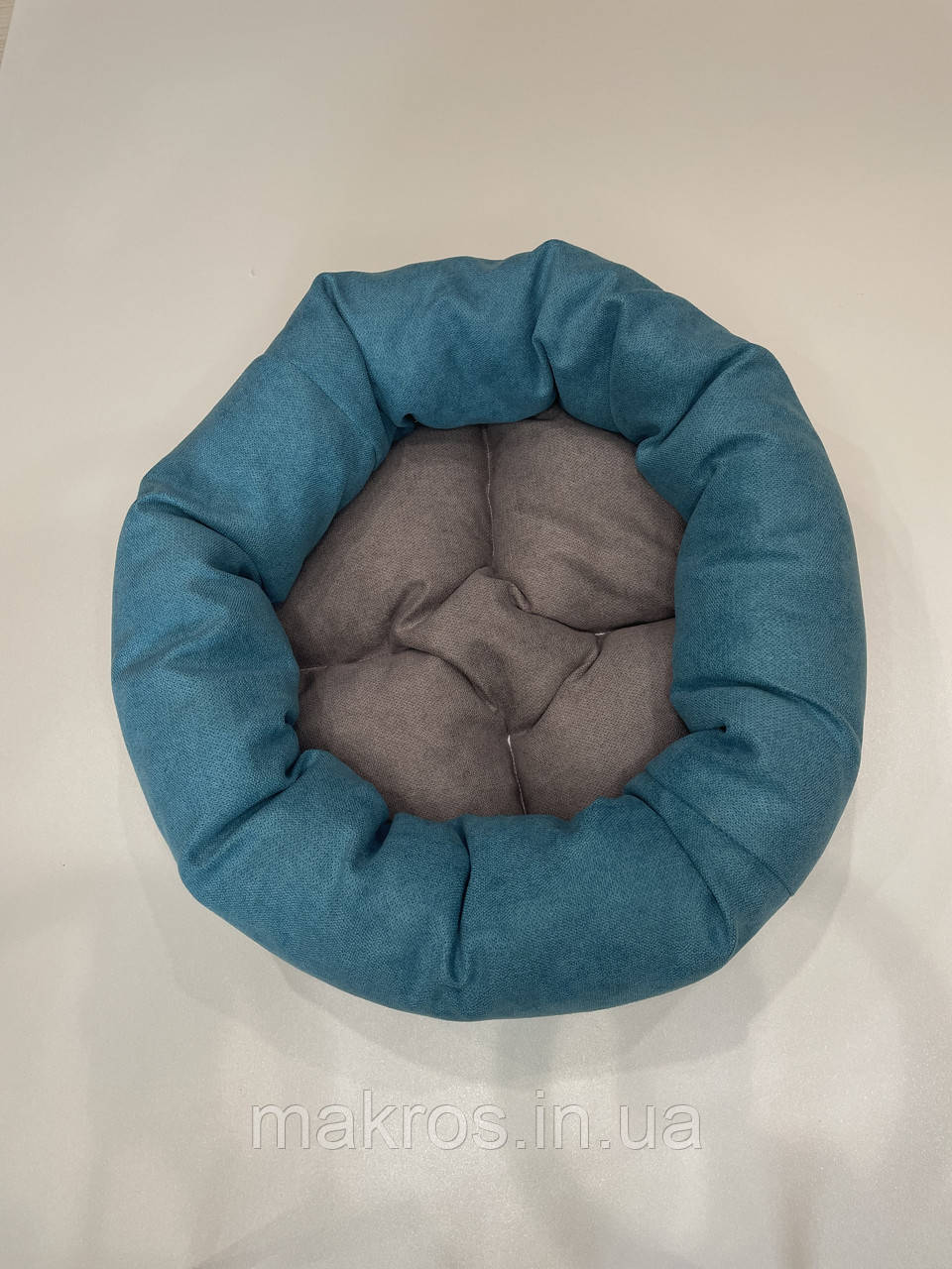 Лежак для котів і собак SKYPUFF 80 см Teal + Taupe