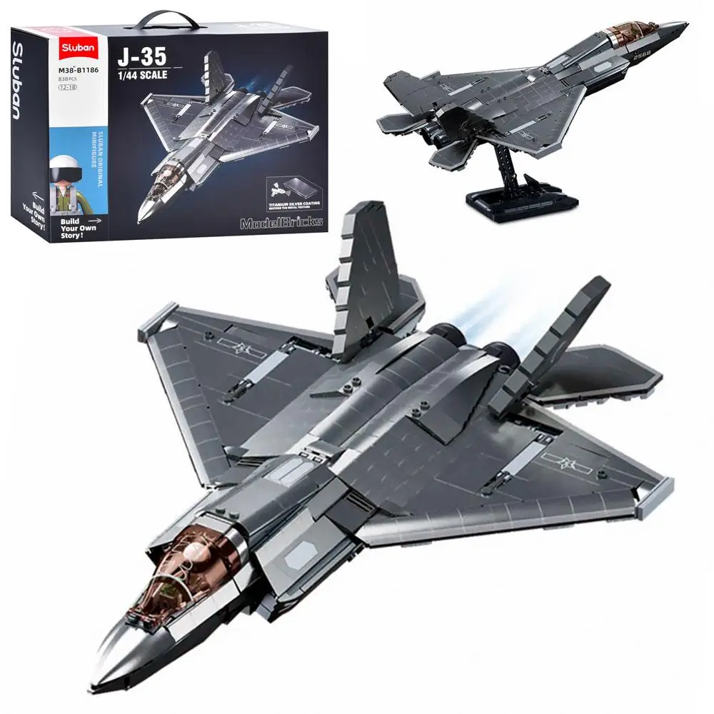 Конструктор SLUBAN Model Bricks Винищувач J-35 (M38-B1186) 838 деталей