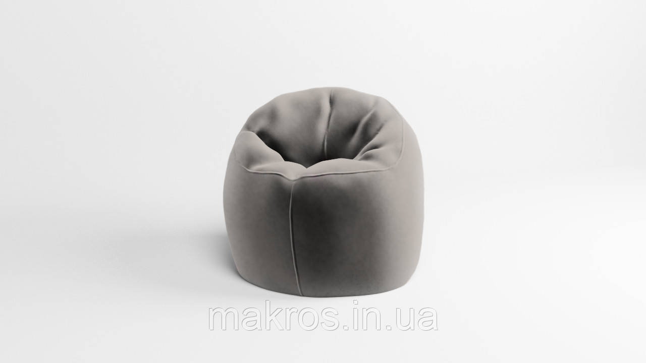 Крісло - мішок SkyPuff Хмаринка 85 см Велюр Florida Light Gray