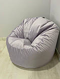 Крісло - мішок SkyPuff Хмаринка 85 см Велюр Florida Lilac, фото 4