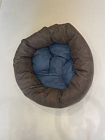 Лежак для котів і собак SKYPUFF 50 см Chocolate + Denim