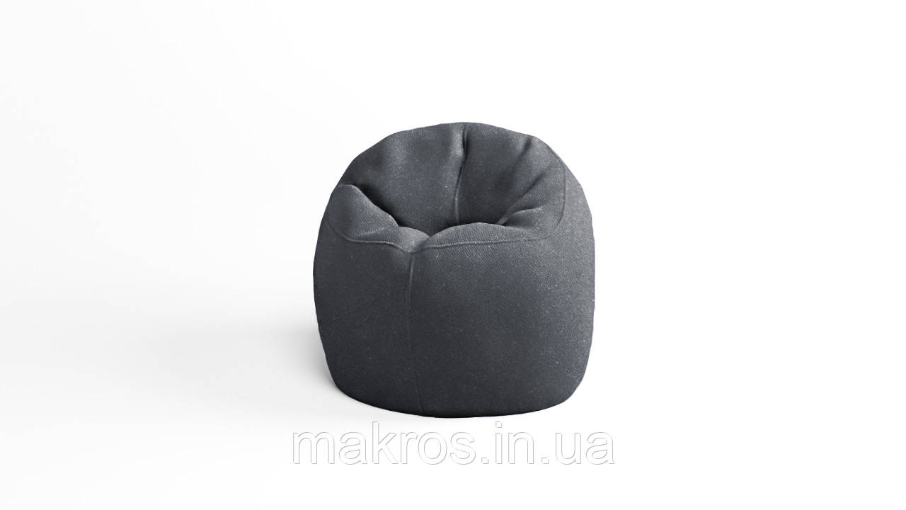 Крісло - мішок SkyPuff Хмаринка 100 см Велюр GREAT Gray