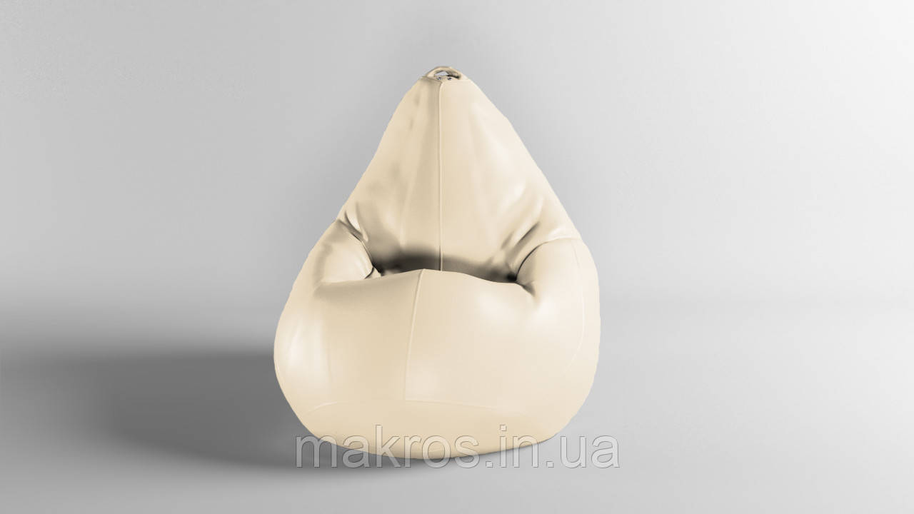 Крісло-мішок SkyPuff груша , MEGA XXXL - 160х120 Екошкіра Zeus Delux Sand, фото 1
