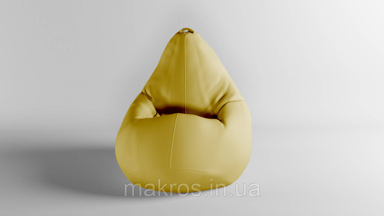 Крісло-мішок SkyPuff Груша , XXL - 140х100 Оксфорд 600D.PU.WR 111 Жовтий, фото 1