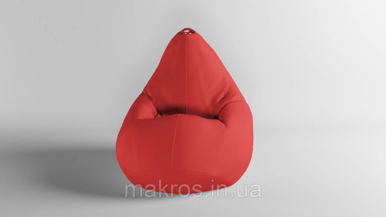 Крісло-мішок SkyPuff Груша , MEGA XXXL - 160х120 Оксфорд 600D.PU.WR 148 Червоний темний, фото 1