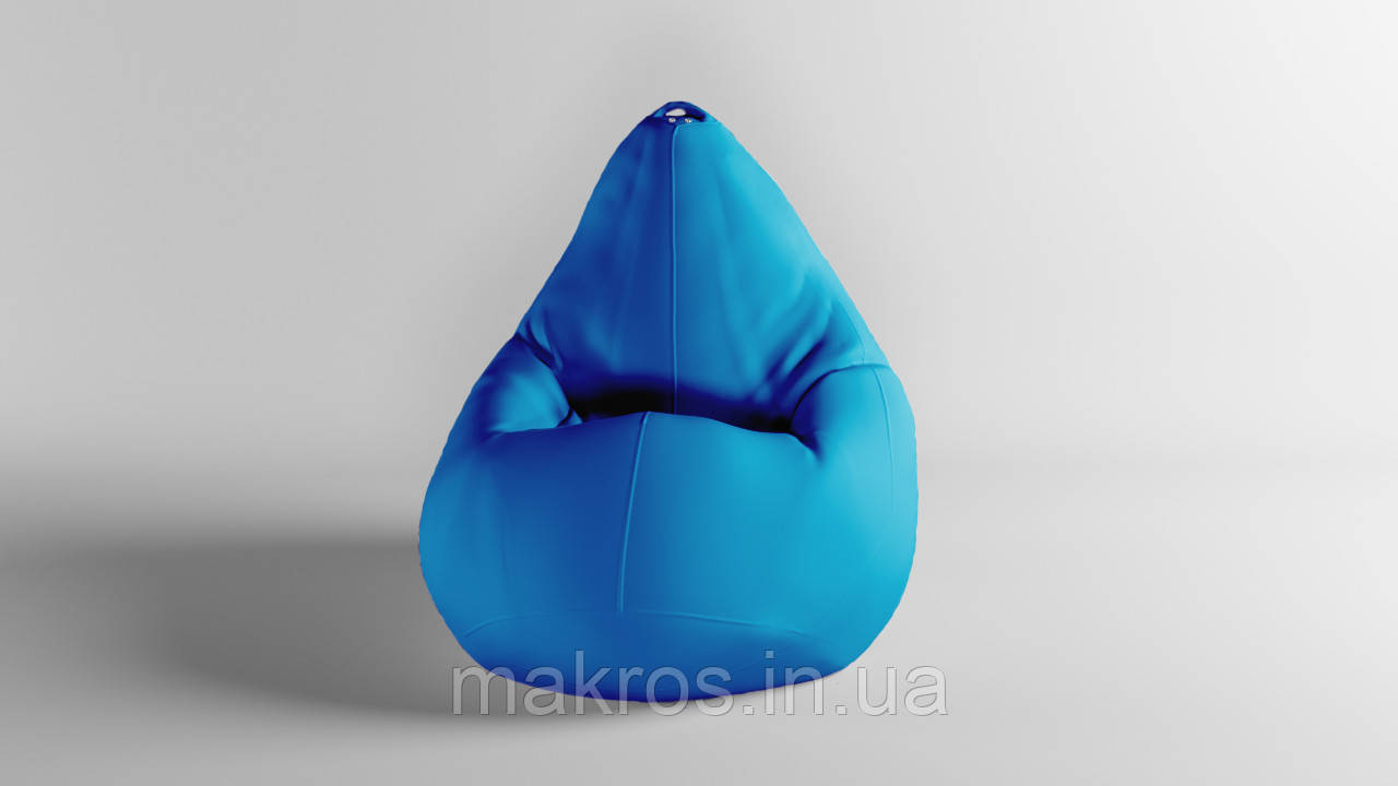 Крісло-мішок SkyPuff Груша , MEGA XXXL - 160х120 Оксфорд 600D.PU.WR 225 Синій, фото 1