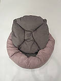 Лежак для котів і собак SKYPUFF 60 см Dusty Rose + Latte, фото 2