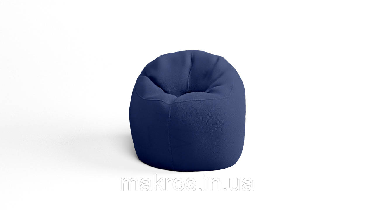 Крісло - мішок SkyPuff Хмаринка 100 см Велюр Victory Navy