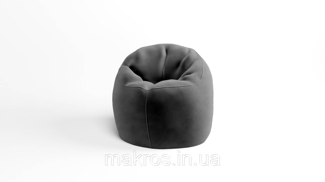 Крісло - мішок SkyPuff Хмаринка 85 см Велюр Virginia Dark Gray