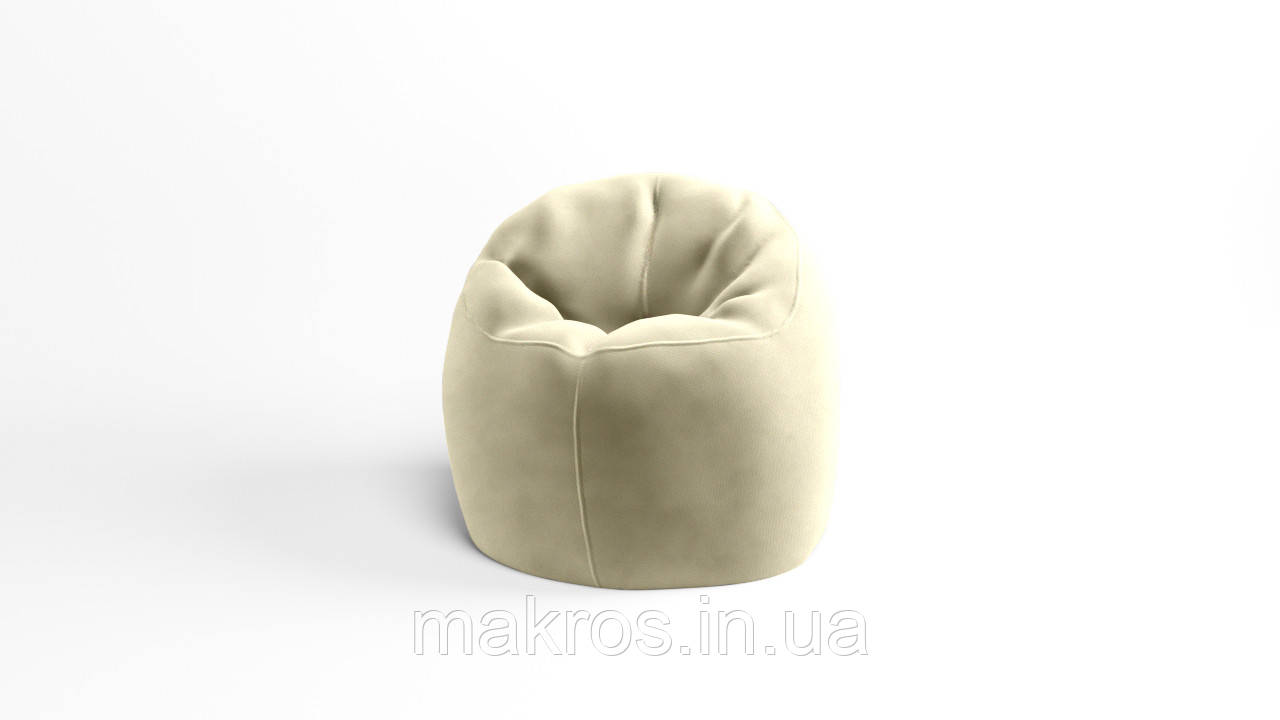 Крісло - мішок SkyPuff Хмаринка 100 см Велюр Virginia Light Beige