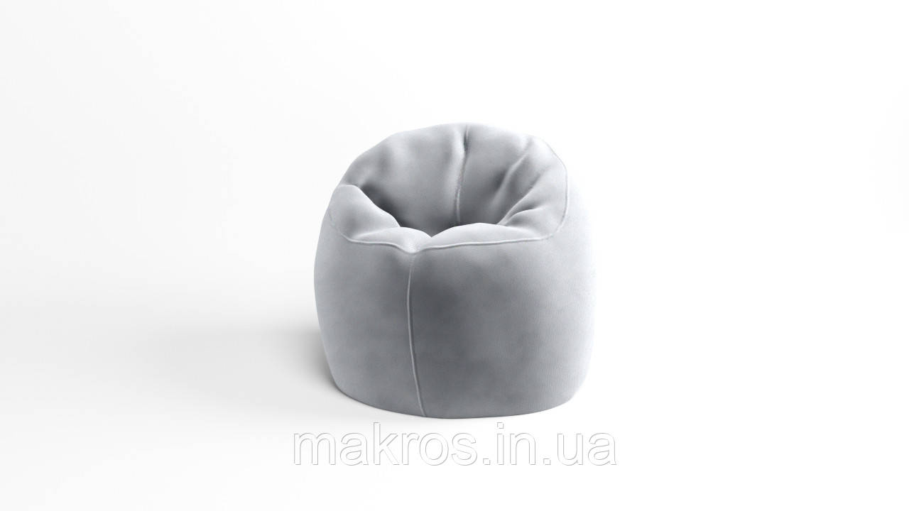Крісло - мішок SkyPuff Хмаринка 85 см Велюр Virginia Light Gray