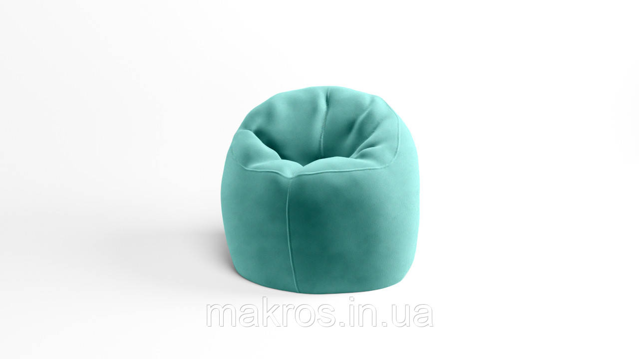 Крісло - мішок SkyPuff Хмаринка 100 см Велюр Virginia Light Teal