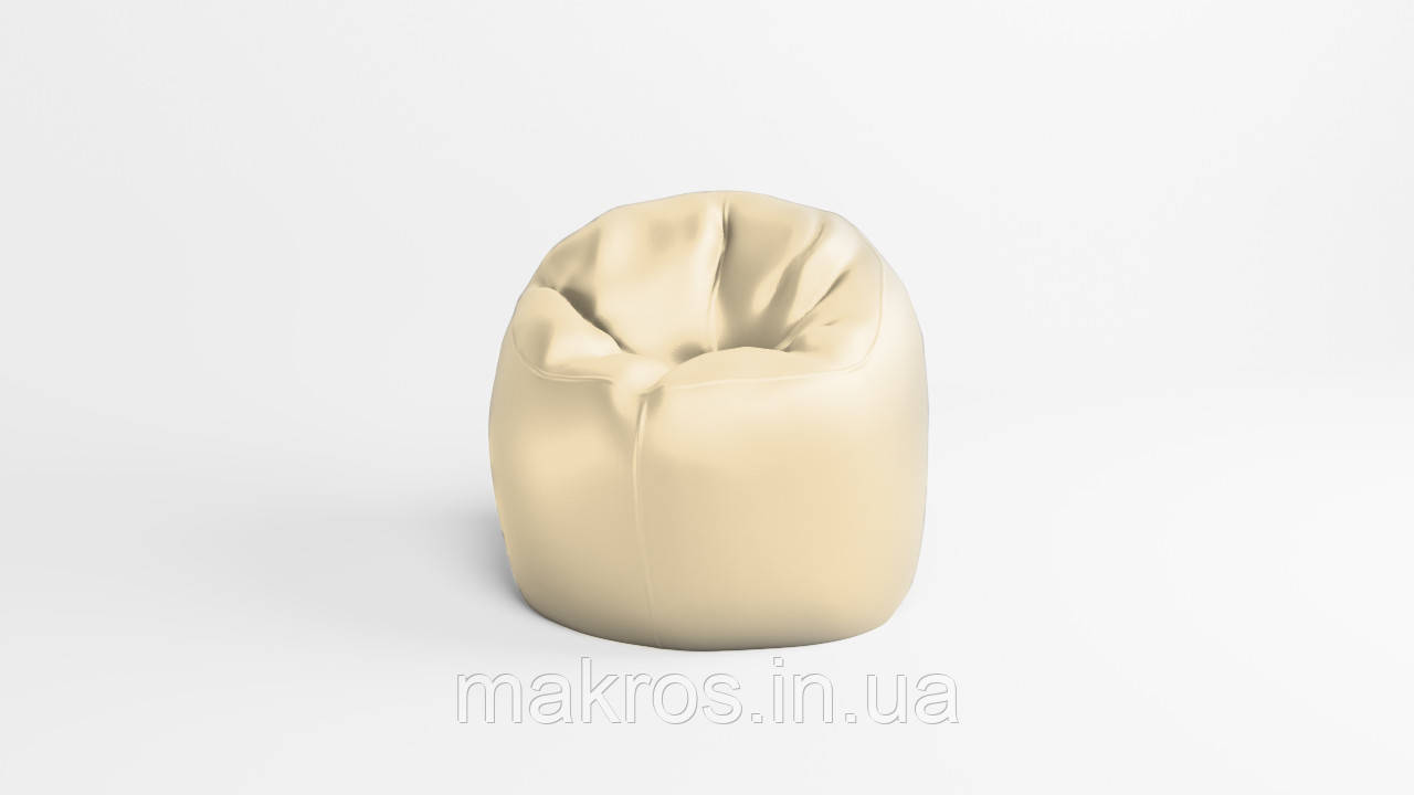 Крісло - мішок SkyPuff Хмаринка 85 см Екошкіра Zeus Delux Cream