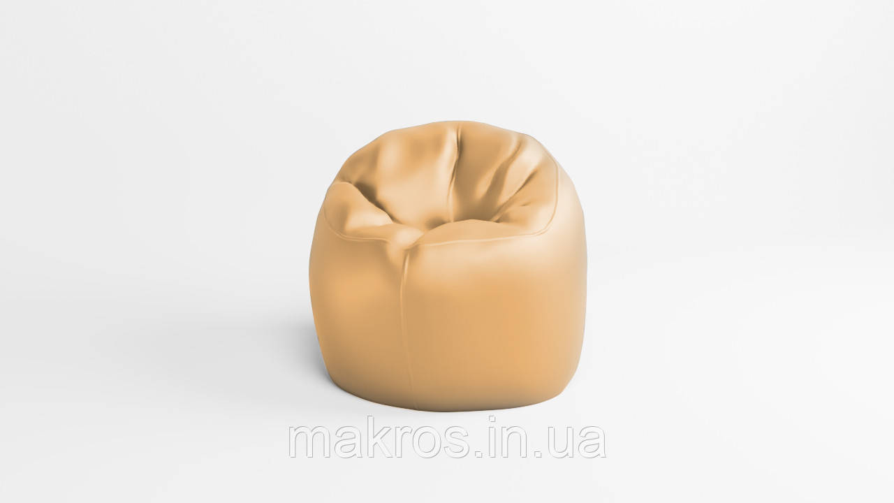 Крісло - мішок SkyPuff Хмаринка 85 см Екошкіра Zeus Delux Dark Beige