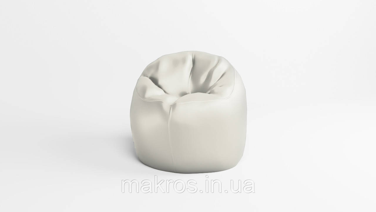 Крісло - мішок SkyPuff Хмаринка 85 см Екошкіра Zeus Delux Ivory, фото 1