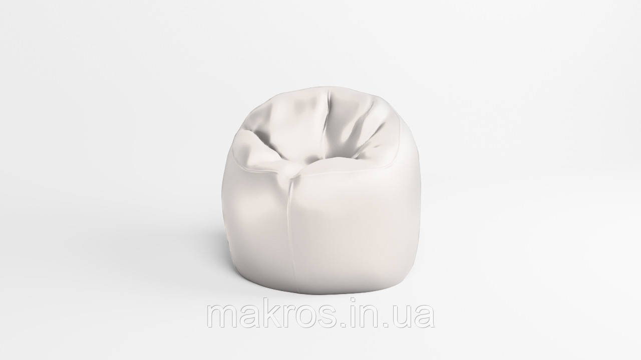 Крісло - мішок SkyPuff Хмаринка 85 см Екошкіра Zeus Delux Pearl