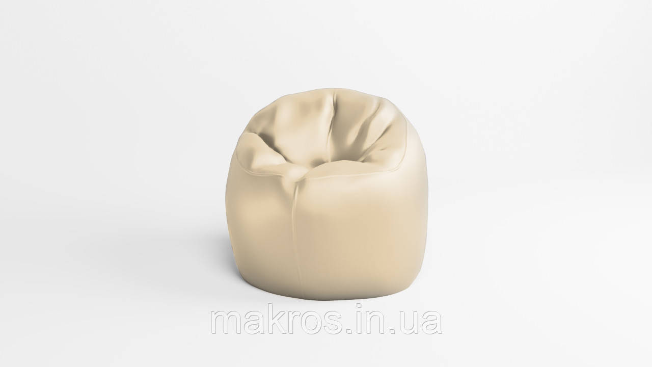 Крісло - мішок SkyPuff Хмаринка 100 см Екошкіра Zeus Delux Sand