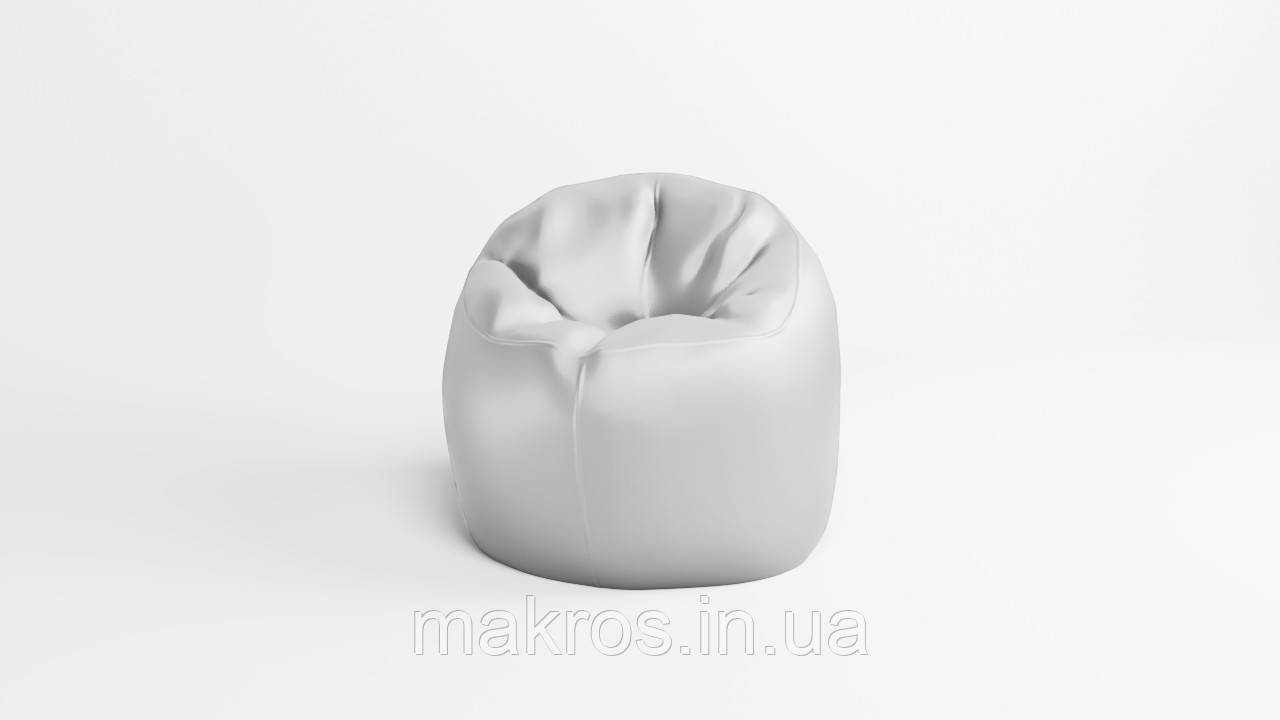 Крісло - мішок SkyPuff Хмаринка 100 см Екошкіра Zeus Delux Silver