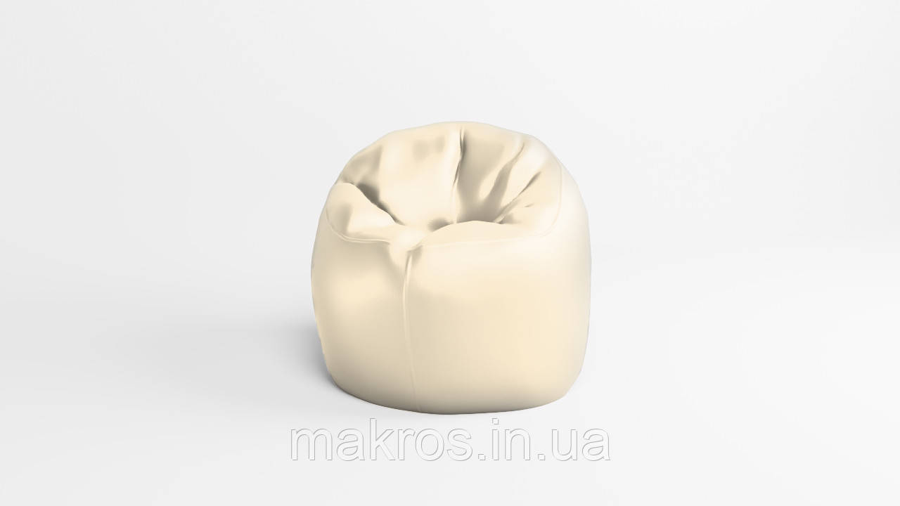 Крісло - мішок SkyPuff Хмаринка 85 см Екошкіра Zeus Delux Vanilla