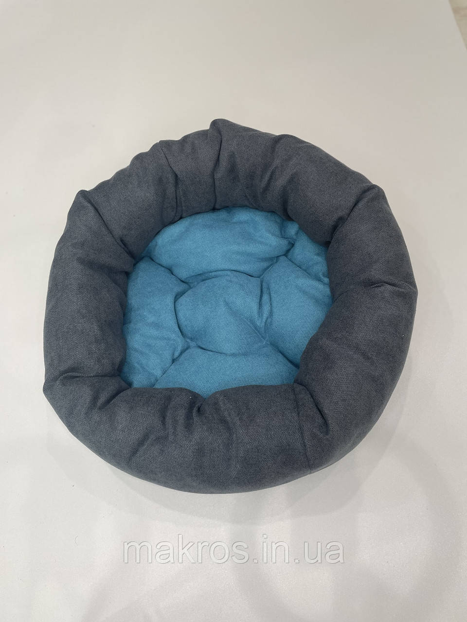Лежак для котів і собак SKYPUFF 60 см Graphite + Teal