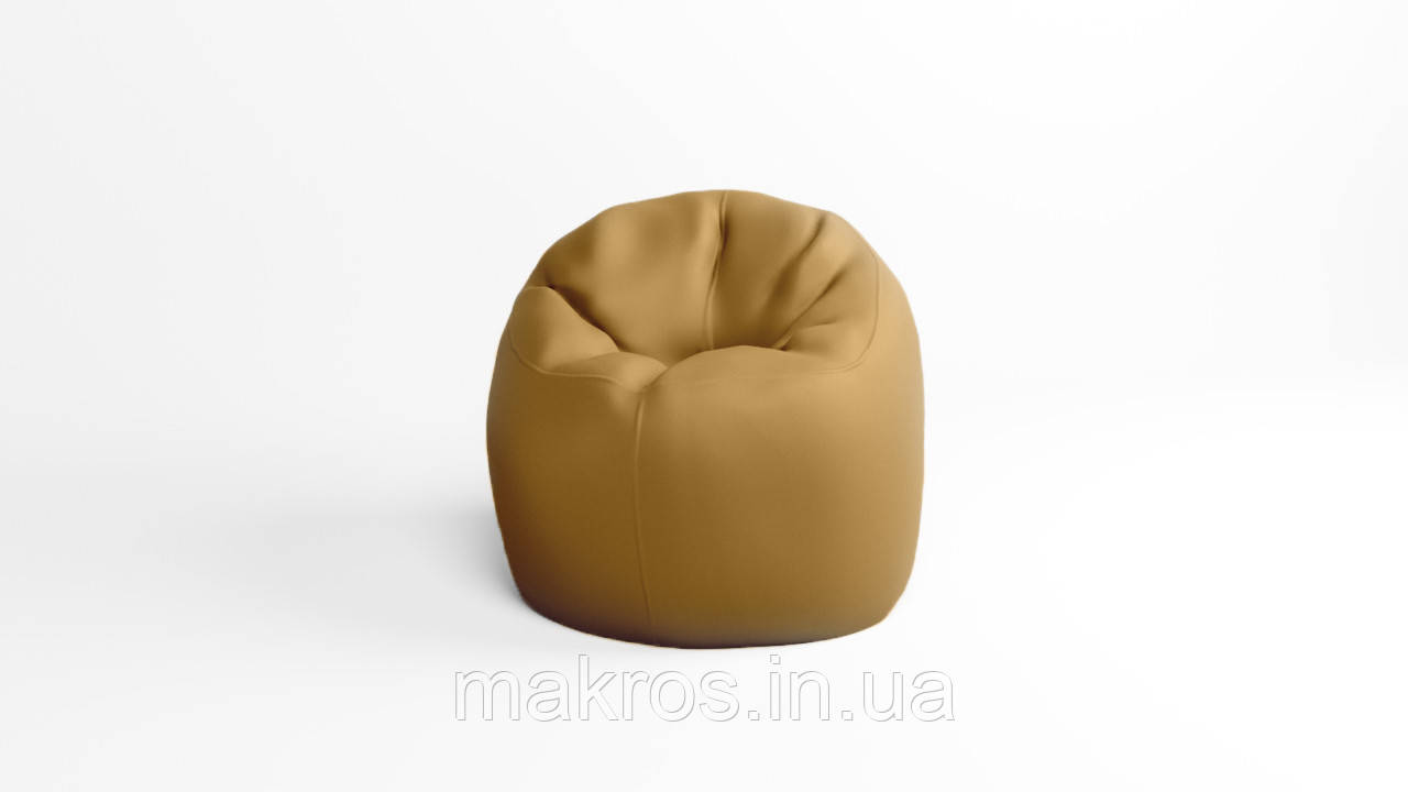 Крісло - мішок SkyPuff Хмаринка 100 см Оксфорд 600D.PU.WR 114 Гірчичний, фото 1