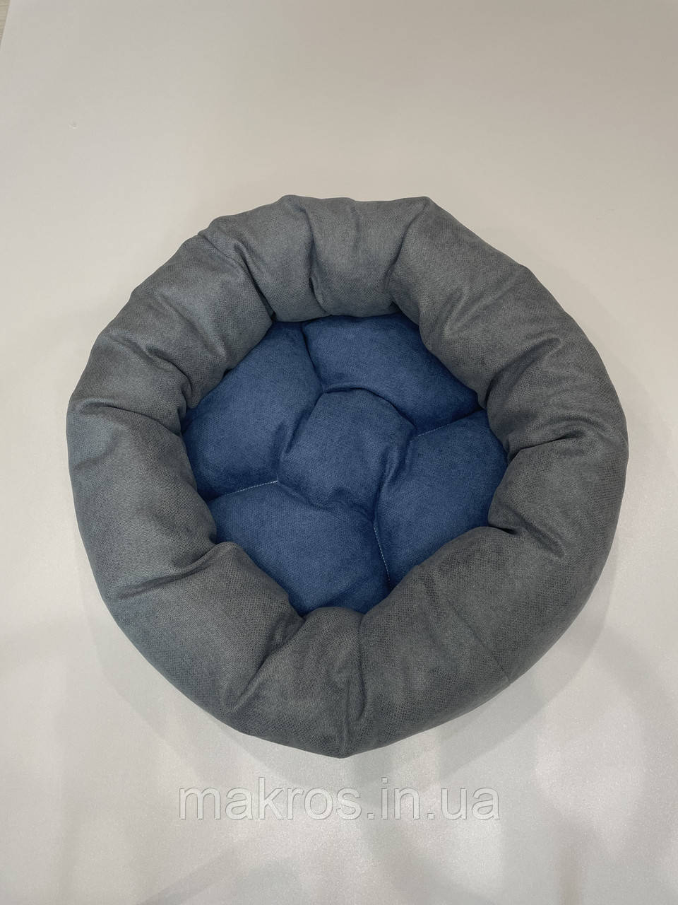 Лежак для котів і собак SKYPUFF 60 см Gray + Denim