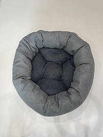 Лежак для котів і собак SKYPUFF 80 см Gray + Graphite