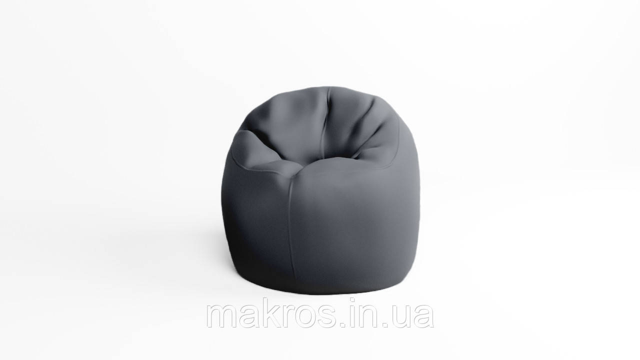 Крісло - мішок SkyPuff Хмаринка 85 см Оксфорд 600D.PU.WR 312 Сірий темний