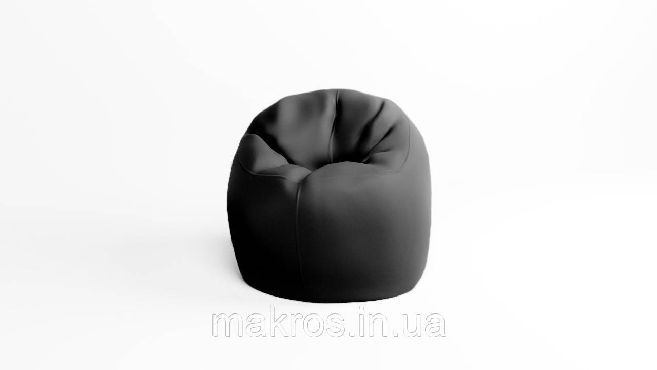 Крісло - мішок SkyPuff Хмаринка 85 см Оксфорд 600D.PU.WR 332 Чорний