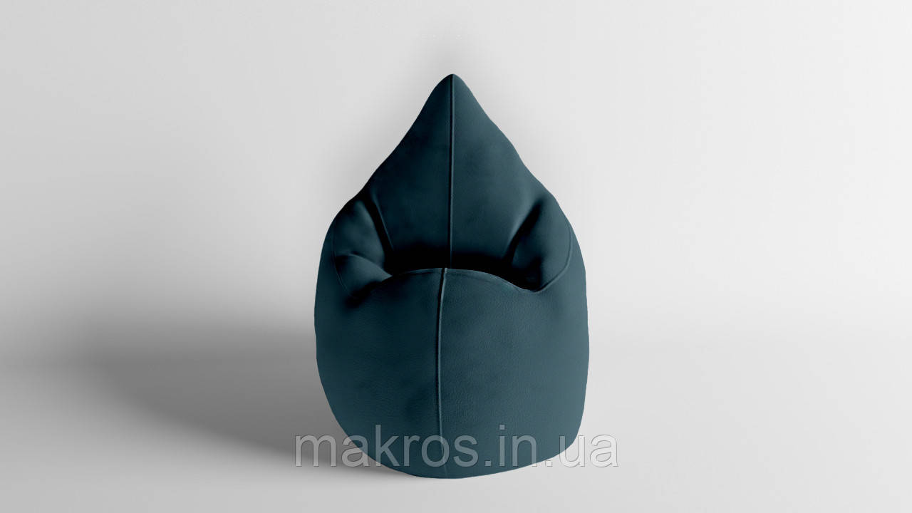Крісло - мішок SkyPuff Краплинка 120х80 Велюр Allure Aqua