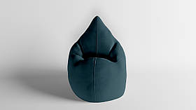 Крісло - мішок SkyPuff Краплинка 120х80 Велюр Allure Aqua