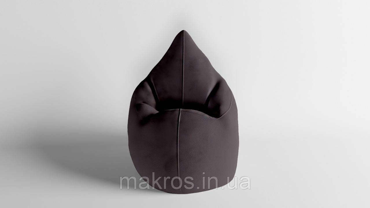 Крісло - мішок SkyPuff Краплинка 120х80 Велюр Allure Chocolate, фото 1