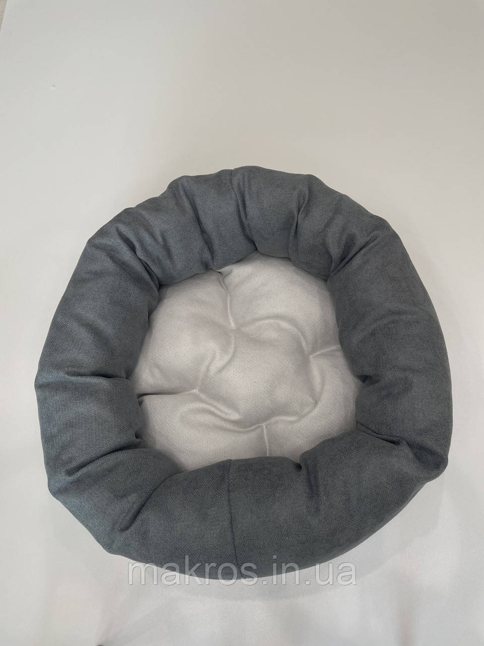 Лежак для котів і собак SKYPUFF 50 см Gray + White