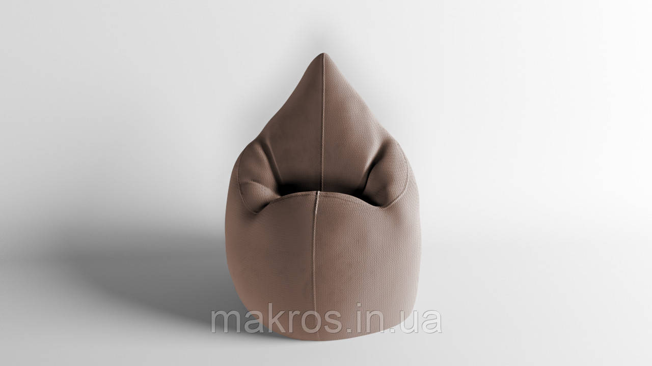 Крісло - мішок SkyPuff Краплинка 120х80 Велюр Energy Beige