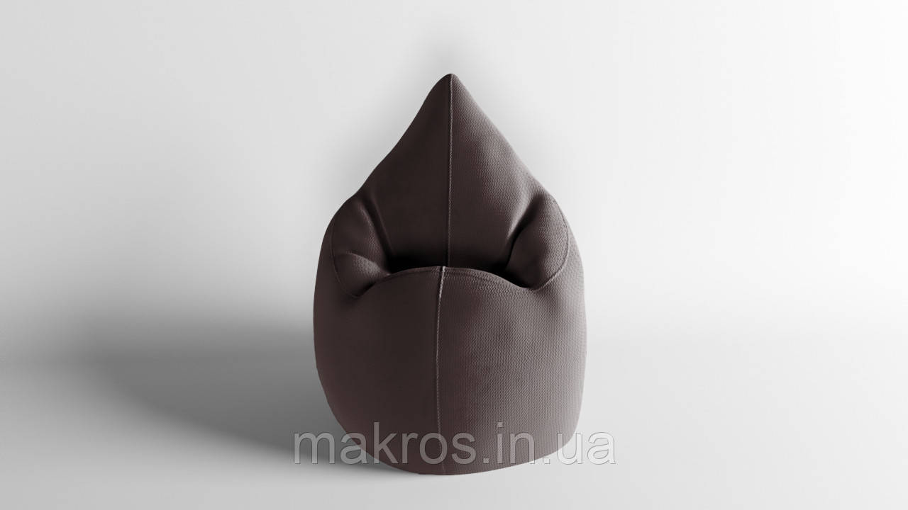 Крісло - мішок SkyPuff Краплинка 120х80 Велюр Energy Brown