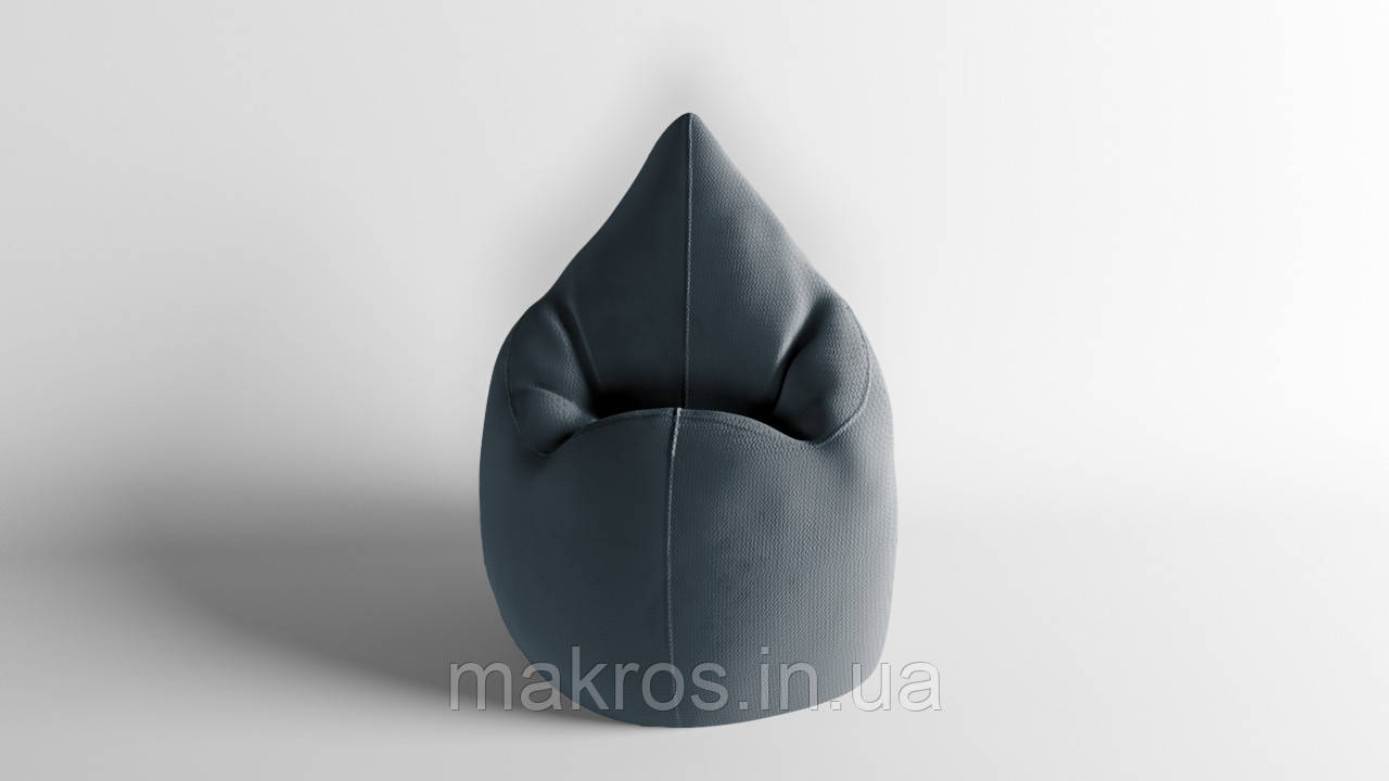 Крісло - мішок SkyPuff Краплинка 120х80 Велюр Energy Deep aqua