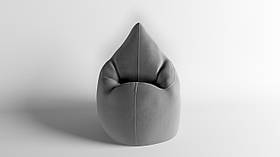 Крісло - мішок SkyPuff Краплинка 120х80 Велюр Energy Grey