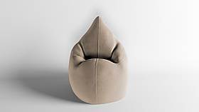 Крісло - мішок SkyPuff Краплинка 120х80 Велюр Energy Light Beige