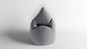 Крісло - мішок SkyPuff Краплинка 120х80 Велюр Energy Light Gray