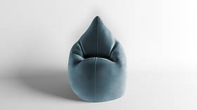 Крісло - мішок SkyPuff Краплинка 120х80 Велюр Florida Aqua