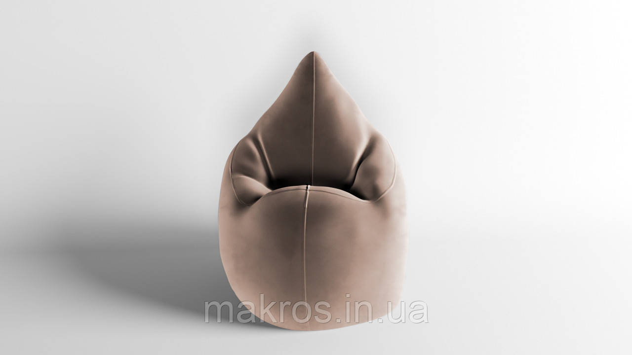 Крісло - мішок SkyPuff Краплинка 120х80 Велюр Florida Beige
